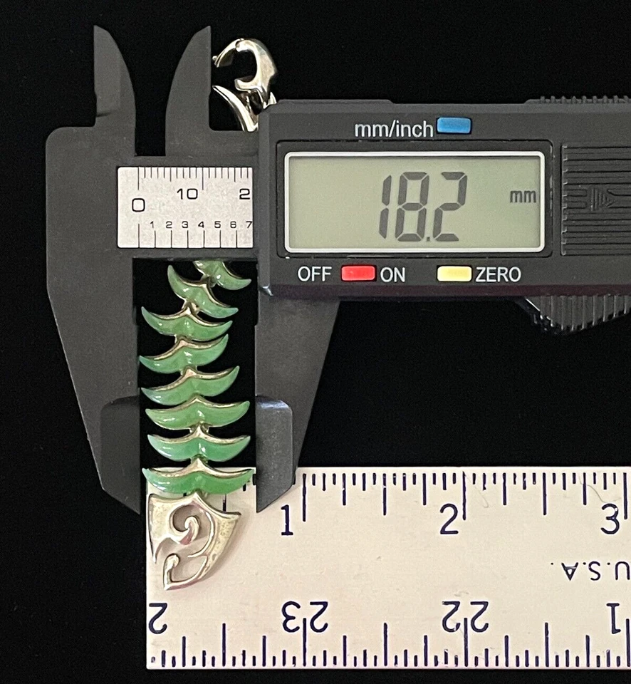 Colgante Stephen Webster Hueso de Pez Plata de Ley Jade Verde Grande Articulado Foto 4 de 4