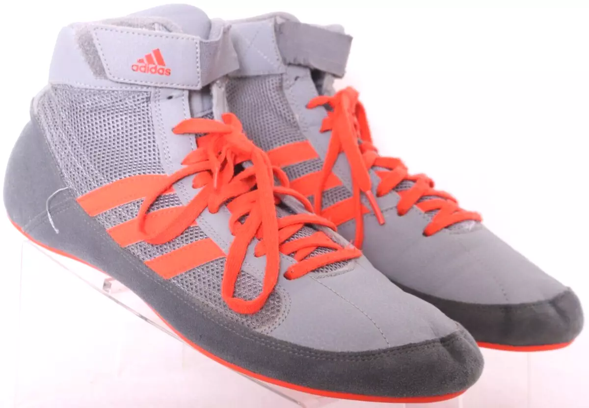 Adidas Havoc HVC 2 Gray orange CG3802 Wrestling Lace Up Boot Shoes