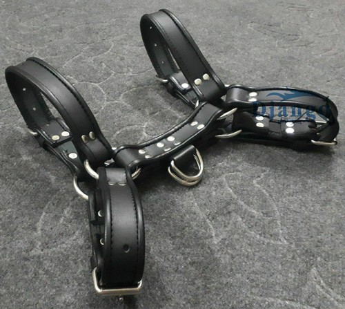 MEN LEATHER ADJUSTABLE CHEST STRAP HALF HARNESS CLUB-WEAR COSTUME COLOUR OPTION - Picture 14 of 17