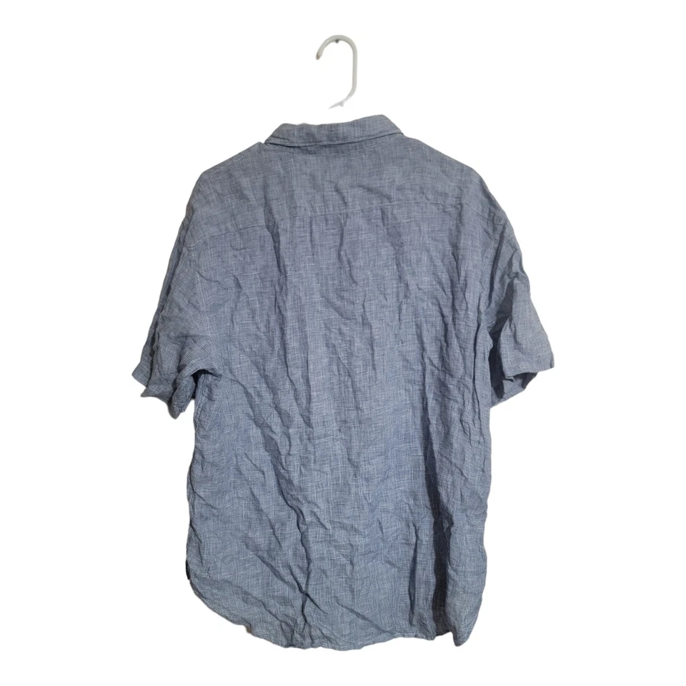 Camisa French Connection Para Hombres L L L Lino Resort Club de Vacaciones Festival Pata de Gallo  Foto 2 de 4