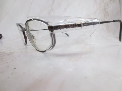 ATTITUDE 1 AO Safety Eyeglasses Frame Z87-2 Brown Steel Full Rim Rectangular - Picture 2 of 7