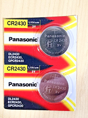 #ad 2 pc Carded CR2430 Battery 3V Lithium Coin Cell DL2430 Expire 12 2034 $4.00
