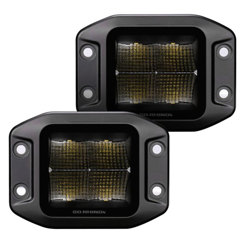 Go Rhino 750400321FCF for Xplor Blackout Series Cube LED Flood Light Kit (Flush - Picture 2 of 10