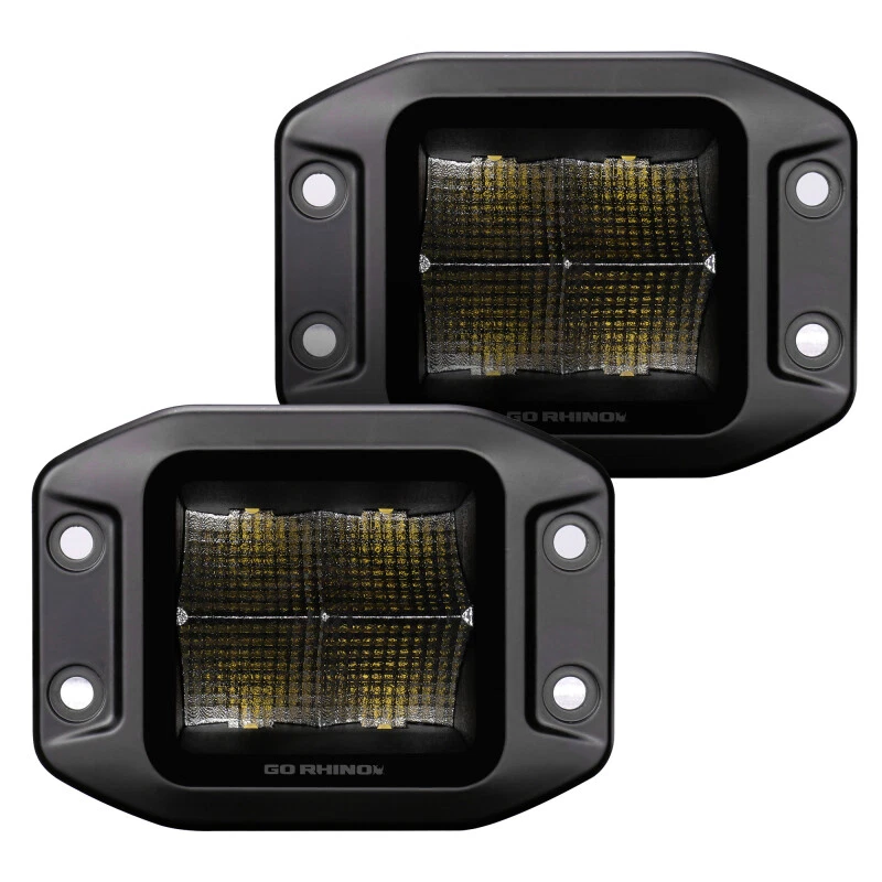 Go Rhino 750400321FCF for Xplor Blackout Series Cube LED Flood Light Kit (Flush - Image 2 of 4