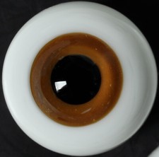 FlatBack 20mm Dark Brown Iris Black Pupils Glass BJD Eyes for Reborn BJD Doll
