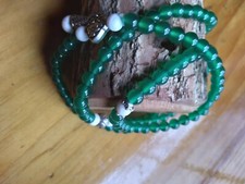 Natural Dongling Jade 108 Beads Mala Bracelet Necklace 6 mm