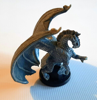  MEDIUM SILVER DRAGON  10 RARE FIGUR  UNDERDARK  2005 WIZARDS  D&D MINIATURES