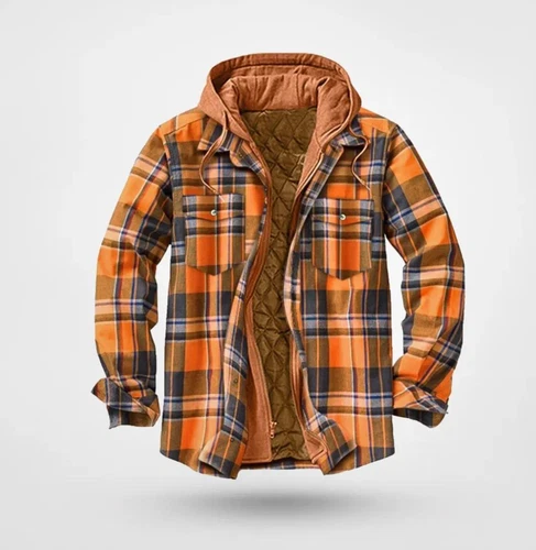 Men Plaid Work Jacket Lumberjack Hooded Flannel Shirt Sherpa Warm Hoodie New - Picture 63 of 76