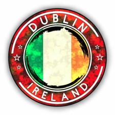 2x DUBLIN Ireland Irish Flag Car Vinyl Sticker WATERPROOF #9058