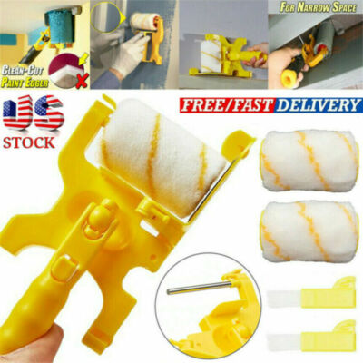Multifunctional Clean-Cut Paint Edger Roller Brush Safe Tool Wall Corner Ceiling