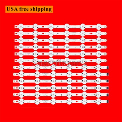 12PCS LED strips For 82UM757 82UN8570 82UM7600 82UM8070PUA Trident_82UM75_A/B_L
