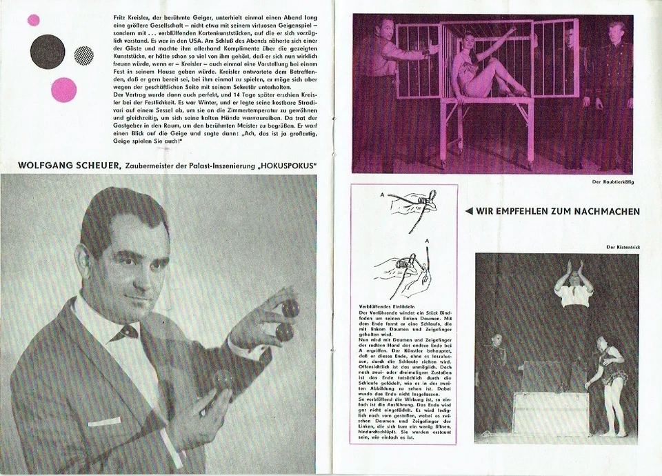 Friedrichstadtpalast Berlin Programmheft 1965 Hokuspokus Kalanag Tricks Zauberei - Bild 2 von 2