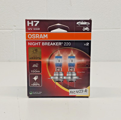 Like New! H7 OSRAM Night Breaker 220 Headlight fog bulbs 64210NB220 +220% PAIR