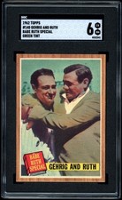 1962 Topps #140 Babe Ruth Green Tint SGC 6 DEAD CENTERED & UNDER GRADED