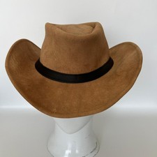 Handmade Hair-On-Hide Cowhide Cowboy Hat Braided Band Chin Cord Wide Brim Unisex