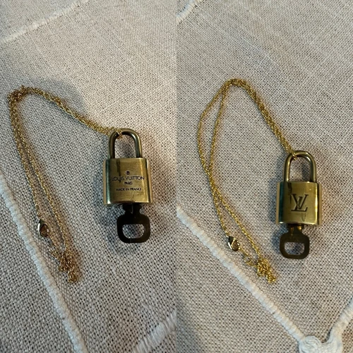 LOUIS VUITTON（LV） Louis Vuitton Autentica Collana Chiave Lucchetto Oro 305 Set Abbinato