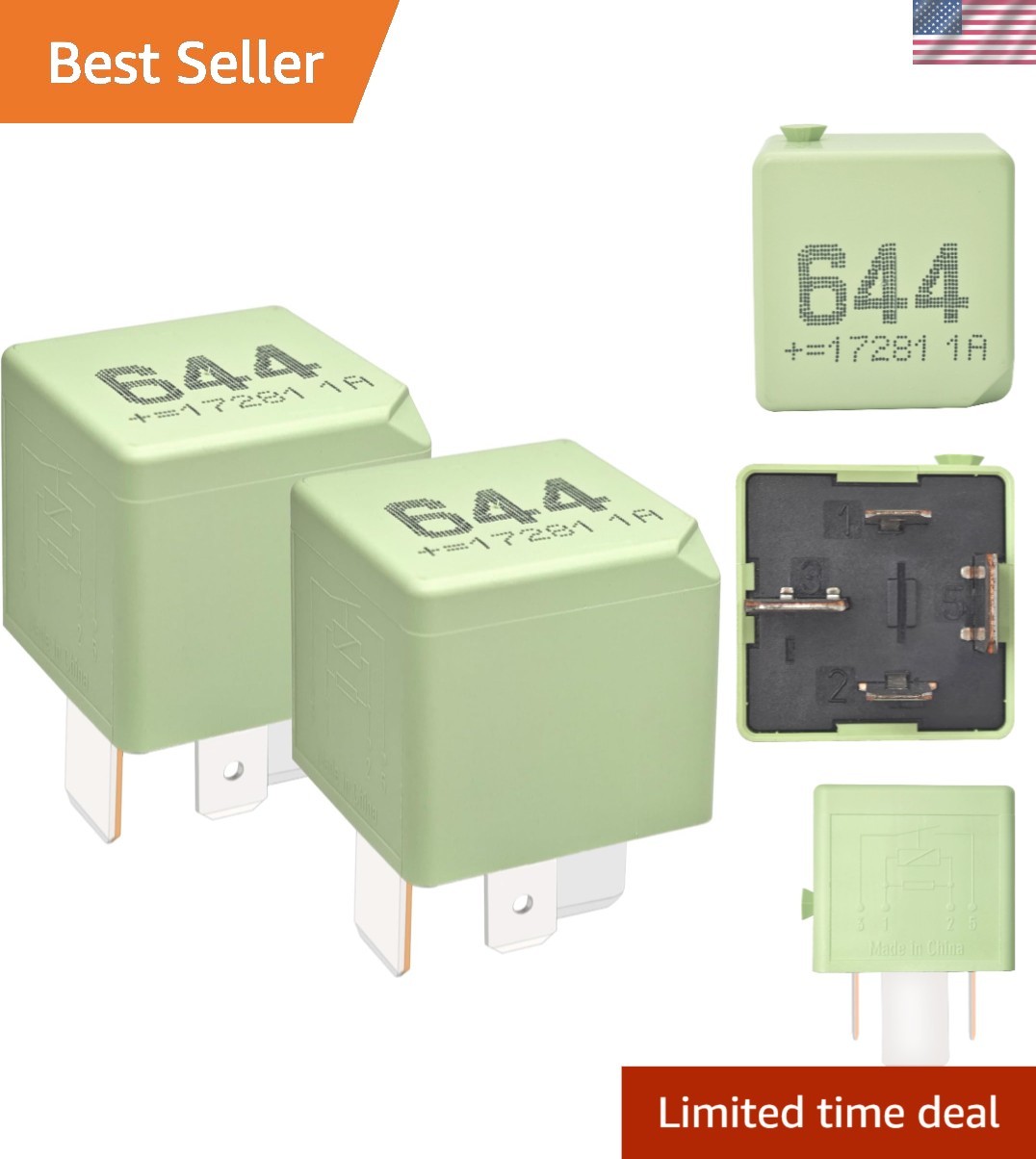Lightweight 12V 4-Pin Relay Pack of 2 - Powerful 40A Performance ...