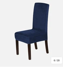 Enova Home Soft Thick Solid Velvet Fabric Stretchy Universal Chair Cover - A0007