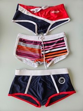 3x SEOBEAN Herren Badehosen Badeslips Hipster Swim Brief Sammlung Gr. S WIE NEU