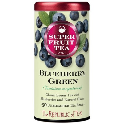 Super Fruit Tea 50 Count Organic Green Tea Blend Blueberry Caffeine Free