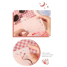 6 Pcs Couple Stencils for Painting Scrapbook PET Journal Stencils Heart Stencils