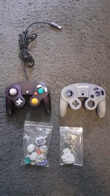 Nintendo Gamecube Controller Original PCB, Smoked Clear Purple Case