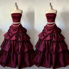 Gothic Wedding Dresses Satin Off Shoulder Custom Women Formal Dresses