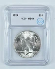 1924 Peace Silver Dollar MS64 ICG *1784