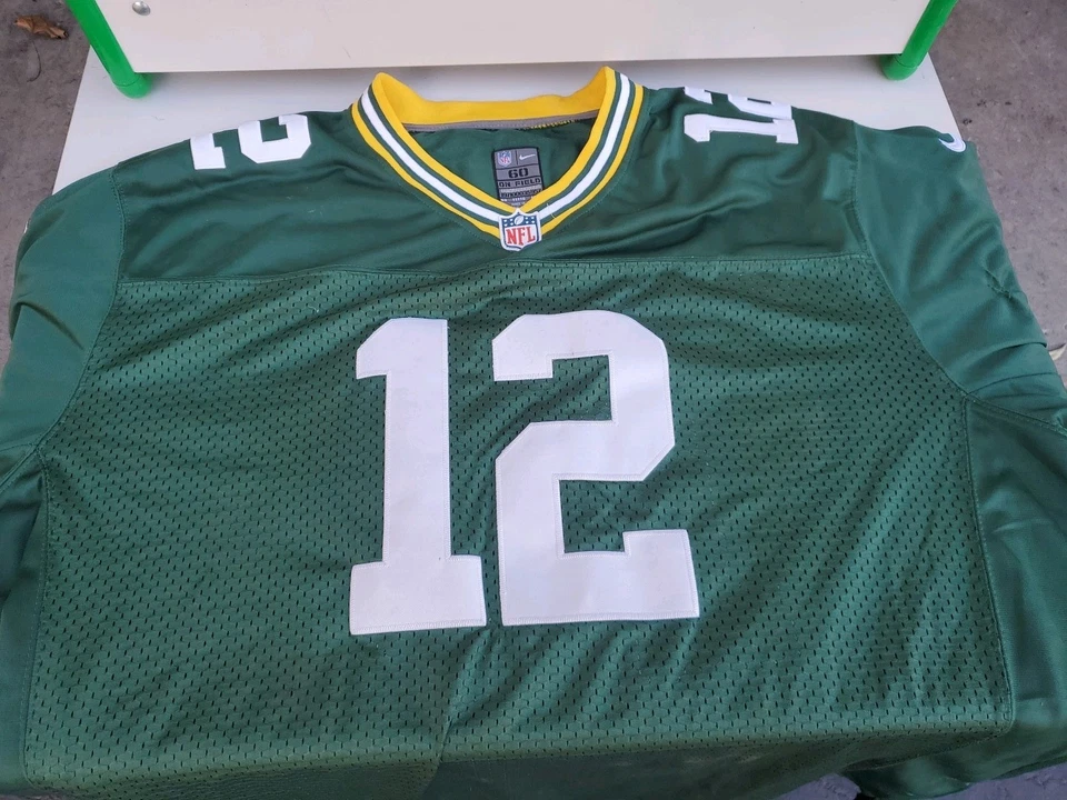 Camiseta Nike On Field Packers para hombre talla XXXL #12 Aaron Rodgers fútbol americano NFL Foto 2 de 4