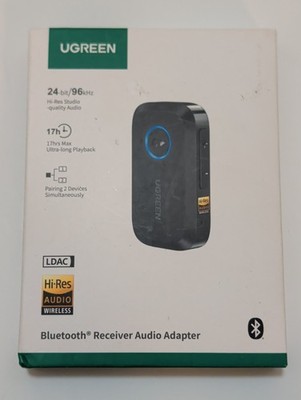 UGREEN Bluetooth 6.0 AUX Adapter Hi-Res Audio Receiver 3.5mm For Speakers Car bl