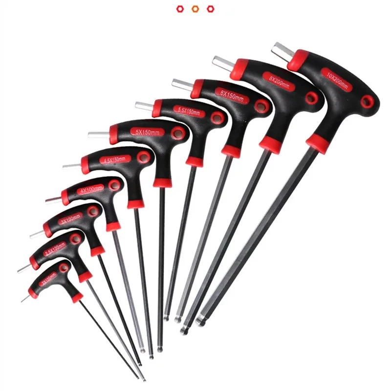 Professional Color Coded Long Hex Key Set,10 Piece Metric Allen Key High Quality - Image 4 of 4
