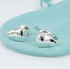 Tiffany & Co. Elsa Peretti Teardrop Cufflinks Sterling Silver 925 with Pouch