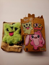 Fuggler Baby Baddies Plush Bag Clip Charm Keychain Plush Reek-O Eyelashes Green