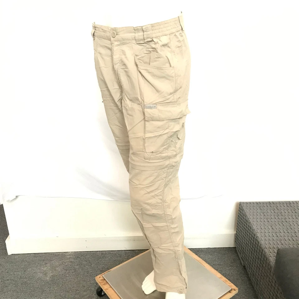 Pantalones convertibles Columbia Titanium para mujer con cremallera caqui talla M Foto 2 de 4