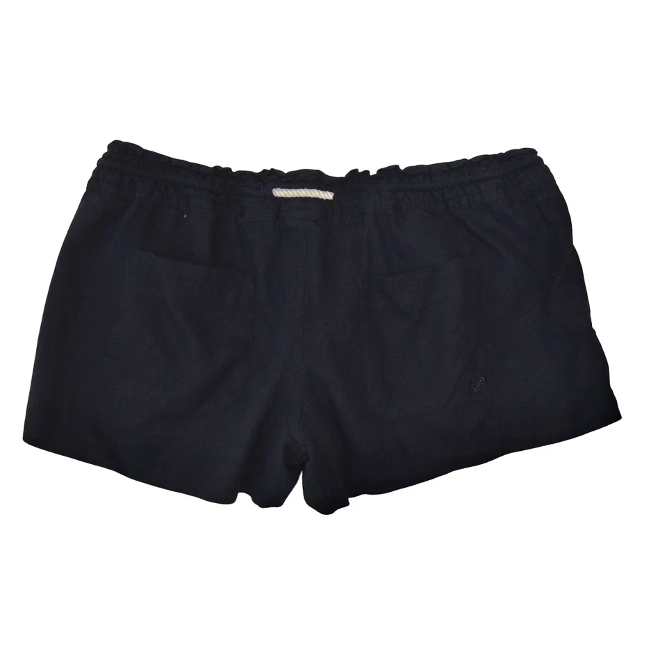 Pantalones Cortos Roxy Negros Mezcla de Lino Talla L Ropa de Playa Surfista Costero Verano Informal Foto 2 de 4