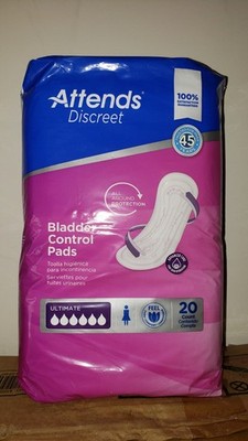 Attends Discreet Bladder Control Pads Ultimate, Heavy Abs. 2  Packs of 20 