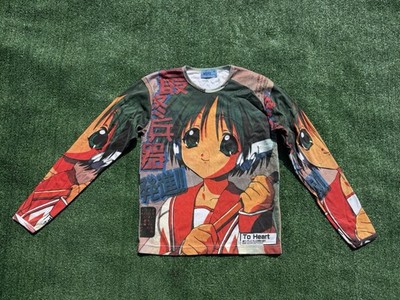 Vintage Work By EAKSAK Anime Japanese Women s All Over Print Long Sleeve Shirt M