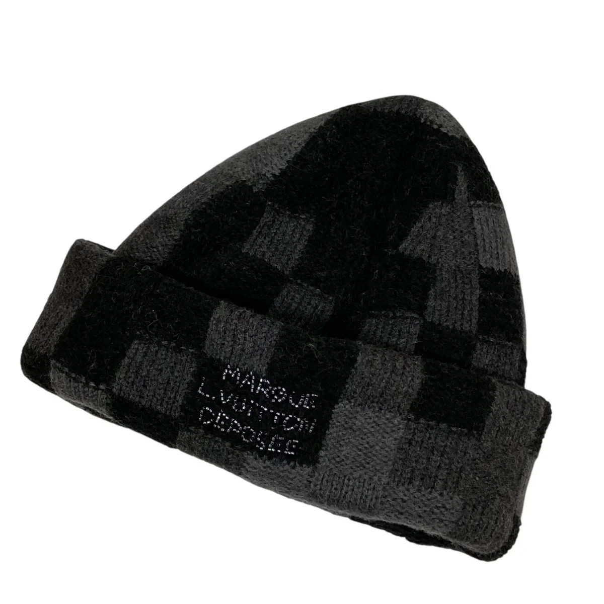 Bonnet Hiver Homme - Gris Noir - Taille Unique - Occasion En Parfait état