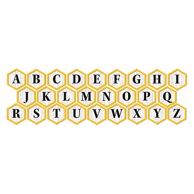 The Hive Deco Letters, 96 Characters