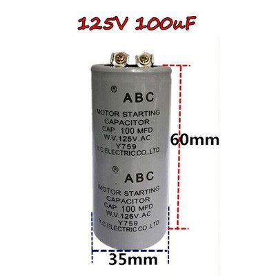 ABC CD60 Motor Starting Capacitor 100MFD 100UF 125VAC HVAC 125V High Quality
