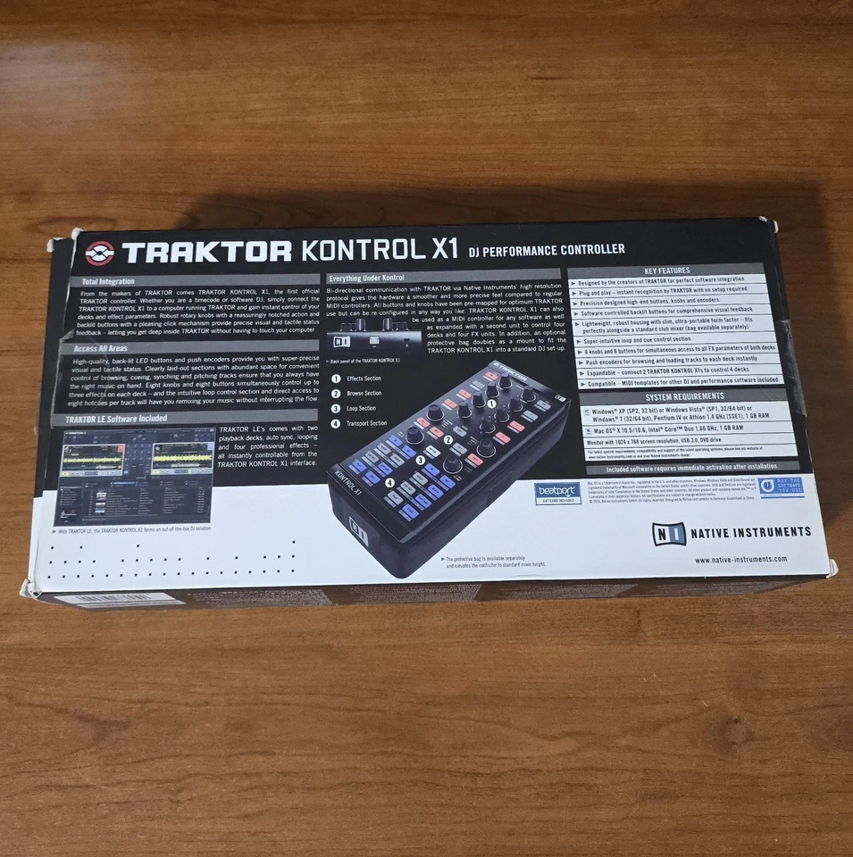 Native Instruments Traktor Kontrol X1 MK1 DJ USB Controller With Box Amd Manuals - Image 4 of 4