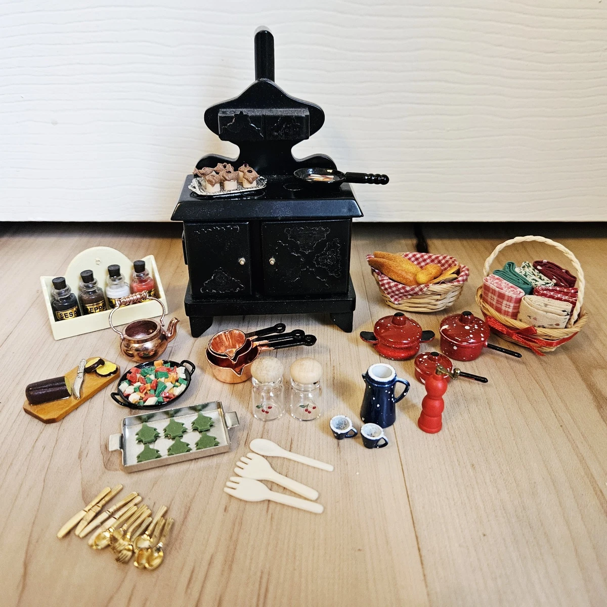 Miniature Wood Stove In Dollhouse Furniture & Room Items for sale
