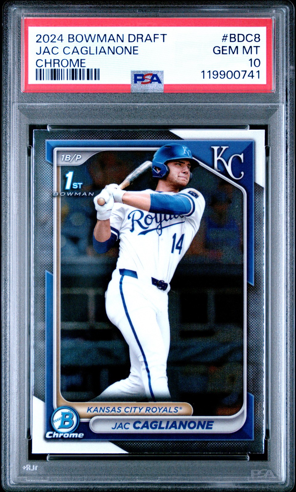 2024 BOWMAN DRAFT CHROME #BDC8 JAC CAGLIANONE PSA 10