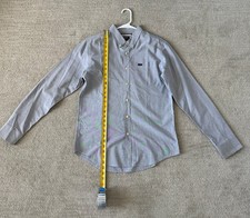 RVCA Mens Slim Fit Long Sleeve Button Down Shirt Gray Size M Pockets
