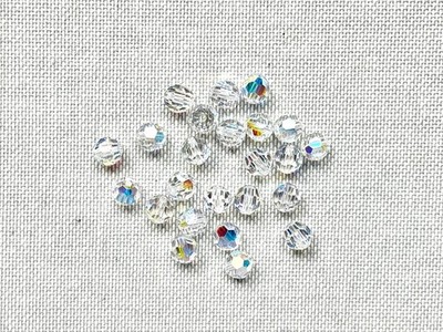 Swarovski Elements 5000 6mm Crystal Aurore Boreale (001 AB)  Beads - 24 pcs