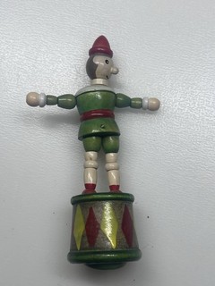 Alte Drückfigur Pinocchio aus Holz 12cm