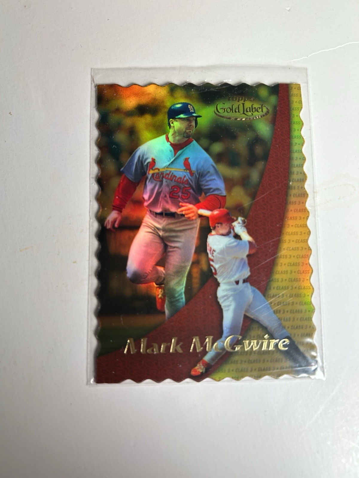 2000 Topps Gold Label Mark McGwire Die Cut Class 3 # 25 /100