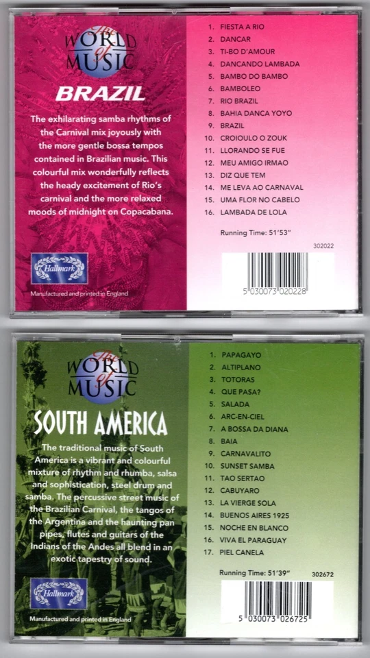 2 verschiedene CD aus der Serie "The World Of Music": Brazil und South America - Bild 2 von 2
