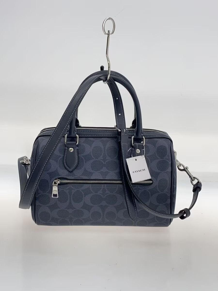 COACH Rowan Satchel Shoulder Bag in PVC NVY Signature Canvas CH280 thumbnail 3