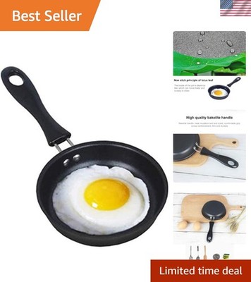 Durable Cast Iron Egg Frying Pan 4.7'' | Lightweight, Heat Resistant & Portable